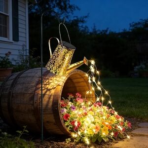Decorative Watering Can with LED Lights
